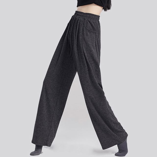 Cossita-High Rise Plain Wide Leg Sweatpants