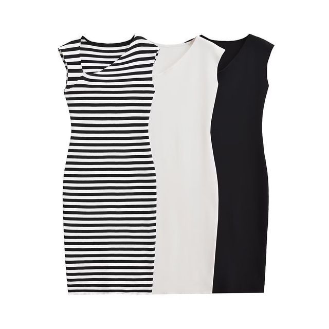 Avauntgardo - Sleeveless Asymmetrical Neckline Bodycon Dress | YesStyle