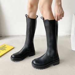 Queen Zoo - Paneled Tall Boots Queen Zoo - Paneled Tall Boots