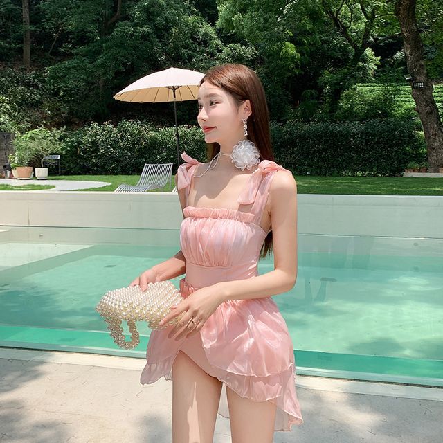 knee length dresses for ladies Women's Aspen Sunrise Long Sleeve Swim Dress