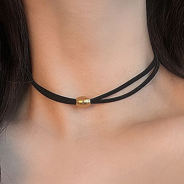moliveny-Beaded Double Strand Choker