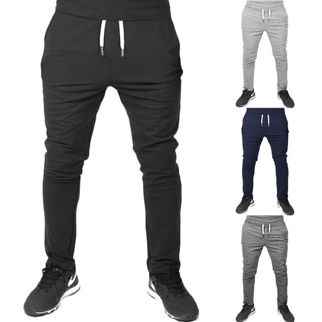 Fireon-Drawstring Waist Plain Slim Fit Sweatpants