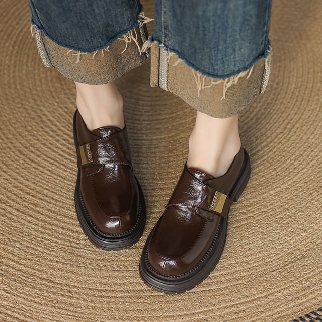 Cinnabelle-Faux Leather Monk Strap Shoes