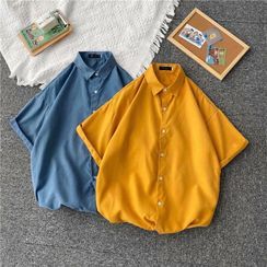 YAVER - Plain Short-Sleeve Shirt