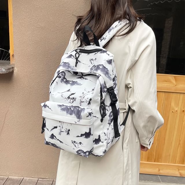 EAVALURE-Tie Dye Nylon Backpack