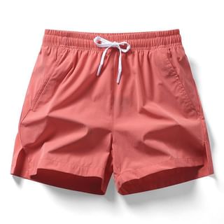 Phoneus Drawstring Waist Plain Sweatshorts Sale