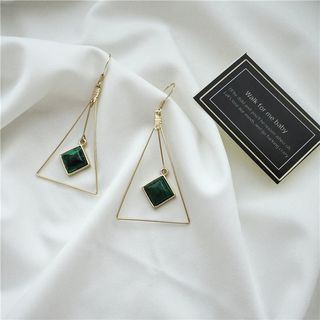 Kokyu-Turquoise Triangle Drop Earring