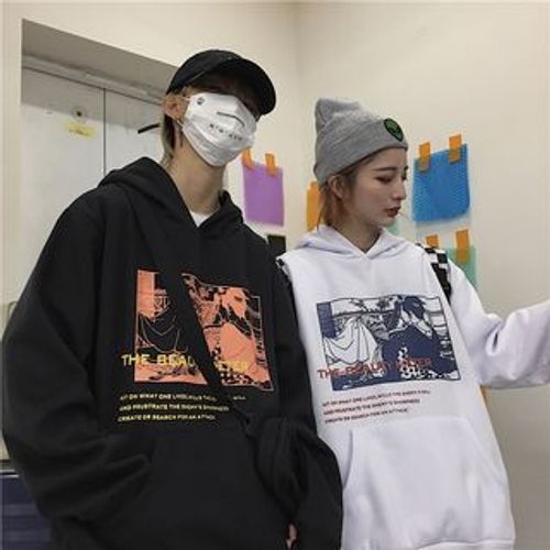 KAKAGA - Couple Matching Printed Hoodie