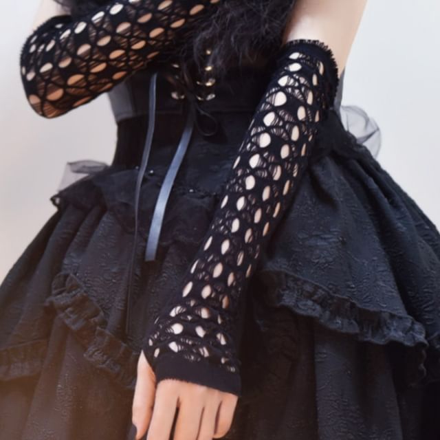 Drexxiax-Fishnet Gloves