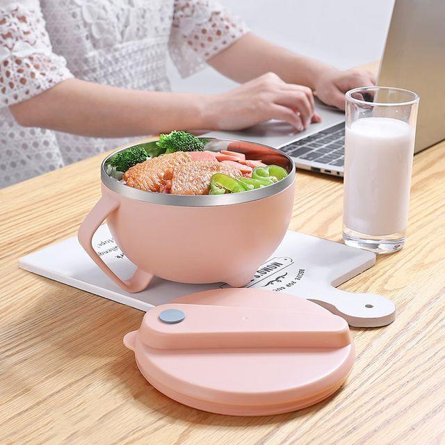 Cutie Pie - Print Stainless Steel Bowl with Handle