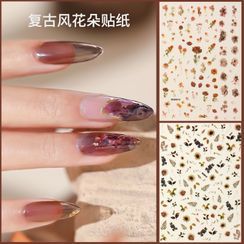 WGOMM - 花朵印花美甲貼紙 WGOMM - 花朵印花美甲貼紙