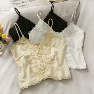 white satin bustier top