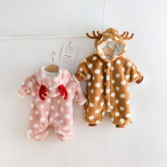 Cen2ury - Baby Dotted Fleece Jumpsuit Cen2ury - Baby Dotted Fleece Jumpsuit