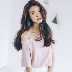 Miahynn - Cutout Neckline T-Shirt Miahynn - Cutout Neckline T-Shirt