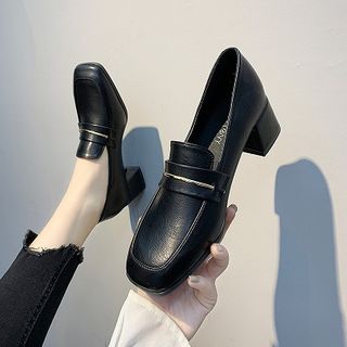 Novice - Block Heel Loafers | YesStyle