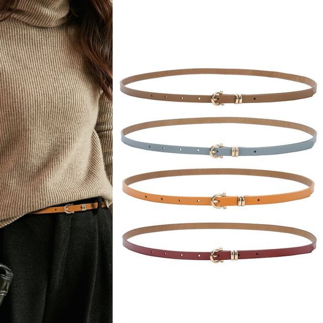 Rofuka-Genuine Leather Slim Belt