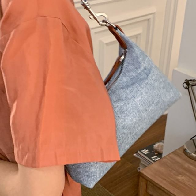 Fran San-Contrast Strap Shoulder Bag