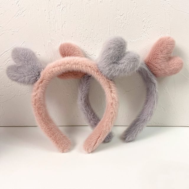 enthice-Plain Antler Fluffy Headband