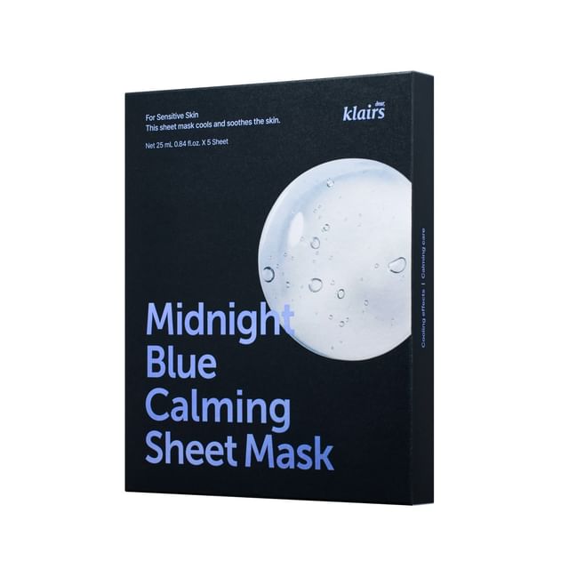 Dear- Klairs-Midnight Blue Calming Sheet Mask Set