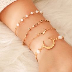 Yongge - Set of 4: Alloy Bracelet (assorted designs) Yongge - Set of 4: Alloy Bracelet (assorted designs)