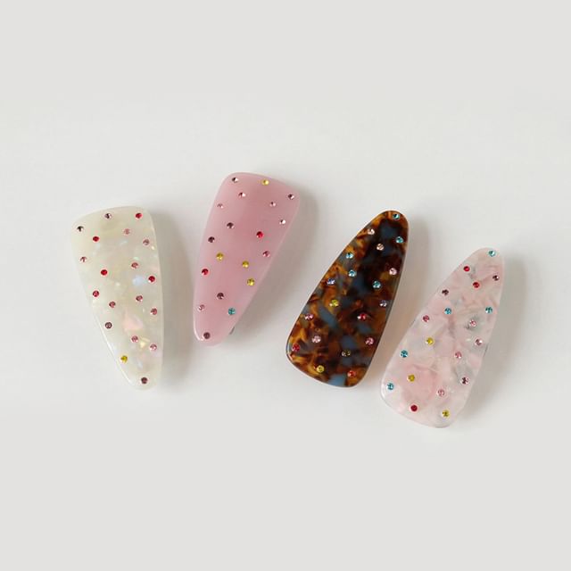 Allyrinta-Rhinestone Acetate Hair Clip
