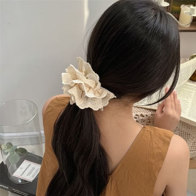 Allyrinta-Plain Lace Scrunchie