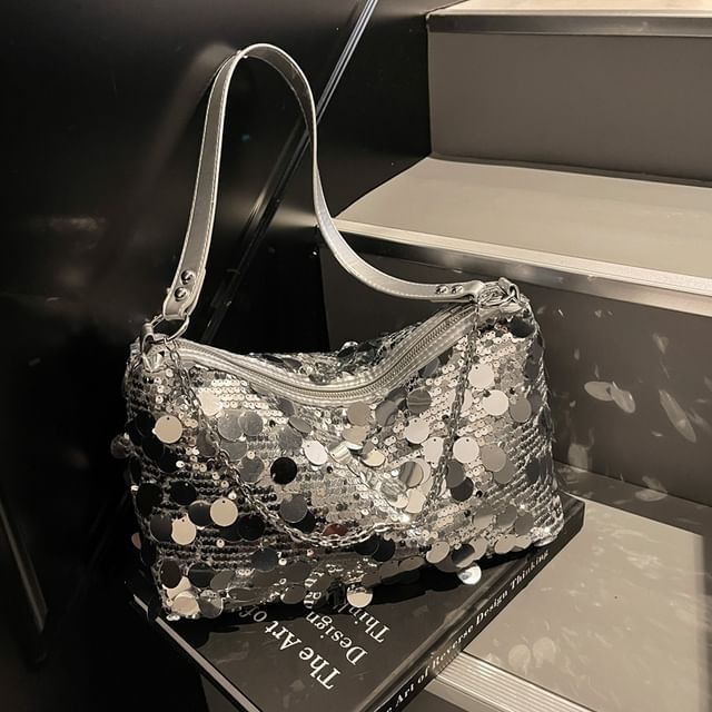 KOCORE-Sequin Shoulder Bag