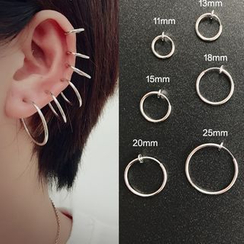 Mimishi - Hoop Clip-On Earrings
