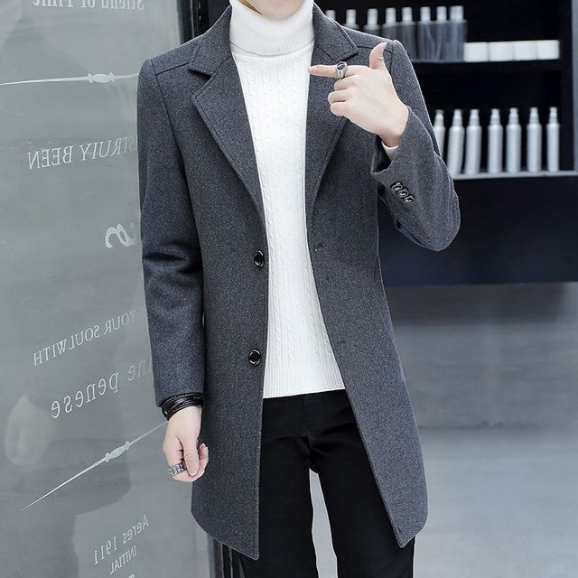 Ninine - Single-Breasted Long Coat | YesStyle
