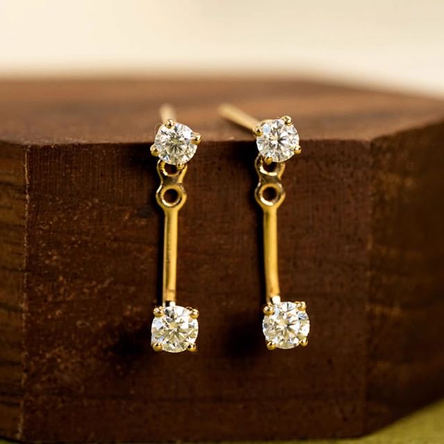 Dashiro-Rhinestone Alloy Ear Jacket