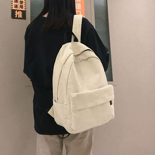 Glorieta - Plain Canvas Backpack | YesStyle