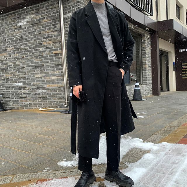 Patow-Notch Lapel Midi Coat