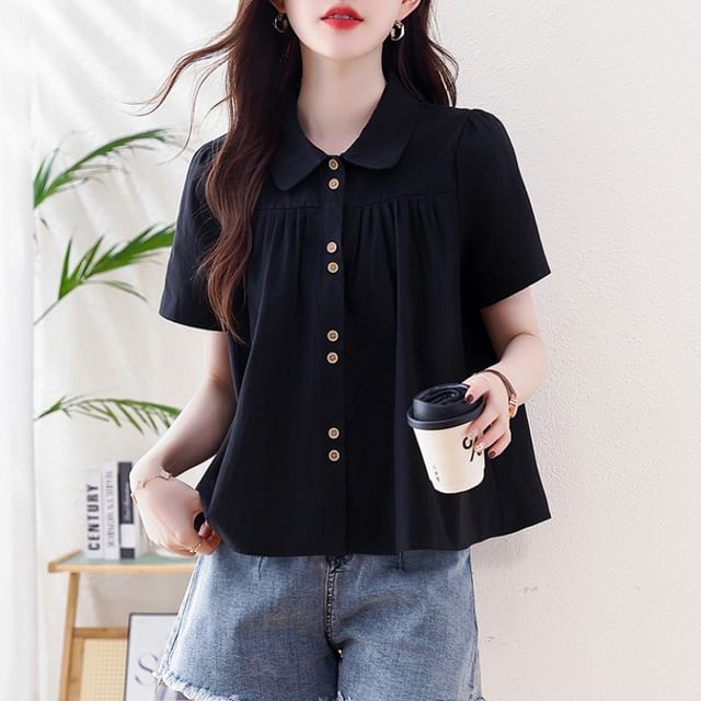 Dragan Pulse-Short-Sleeve Plain Shirt