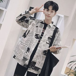 Tonni's - Newspaper Print Shirt Tonni's - Newspaper Print Shirt