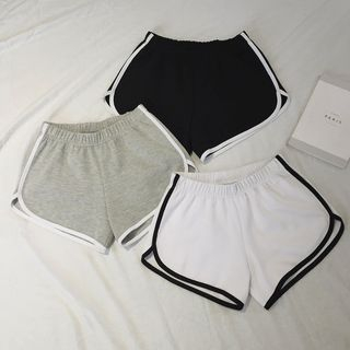 Moon City-Contrast-Trim Sweatshorts
