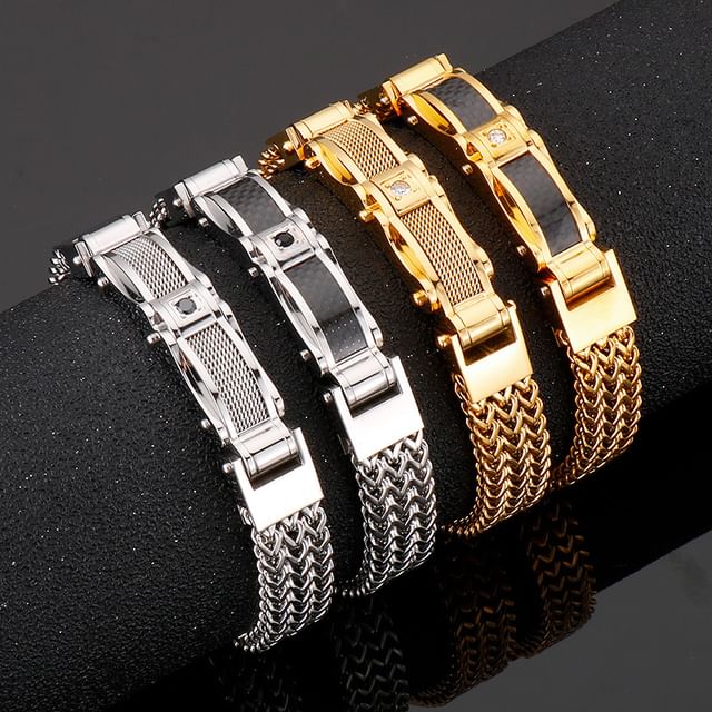Tenri-Rhinestone Chain Bracelet