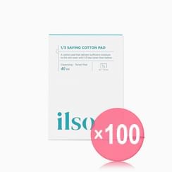 ilso - 1/3 Saving Cotton Pad (x100) (Bulk Box)