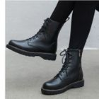 Freesia - Lace-Up Flat Short Boots
