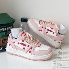 Yuche - Strawberry Print Sneakers