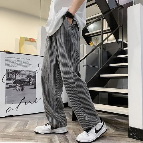 Whyessa - Pinstripe Straight Leg Pants