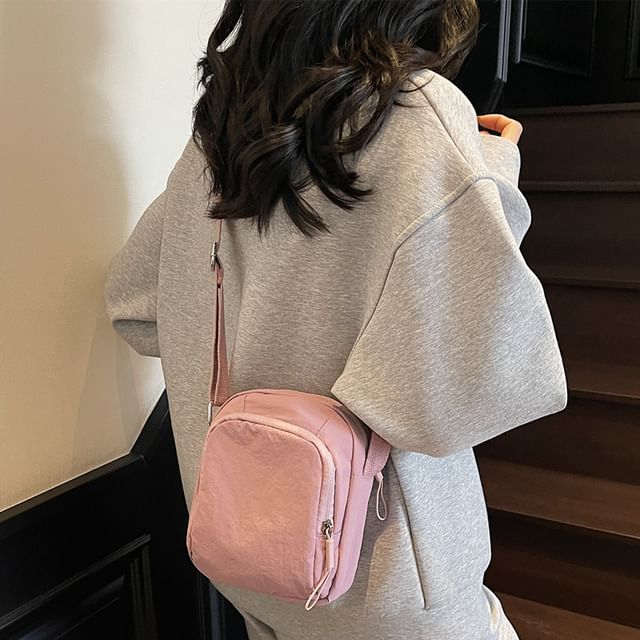 Melois-Textile Plain Crossbody Bag