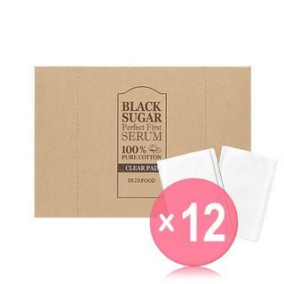 SKINFOOD - Black Sugar Perfect First Serum Pure Cotton Clear Pad (x12) (Bulk Box)