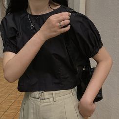 Aisicle - 泡泡袖短款襯衫 Aisicle - 泡泡袖短款襯衫