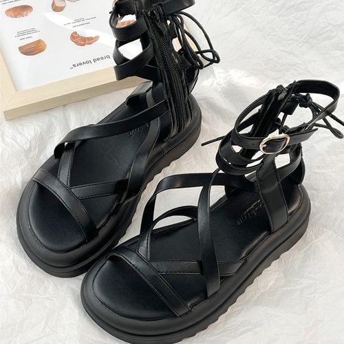 Plain Synthetic Ladies Flat Sandals at Rs 172/pair in Agra | ID:  2851928972662