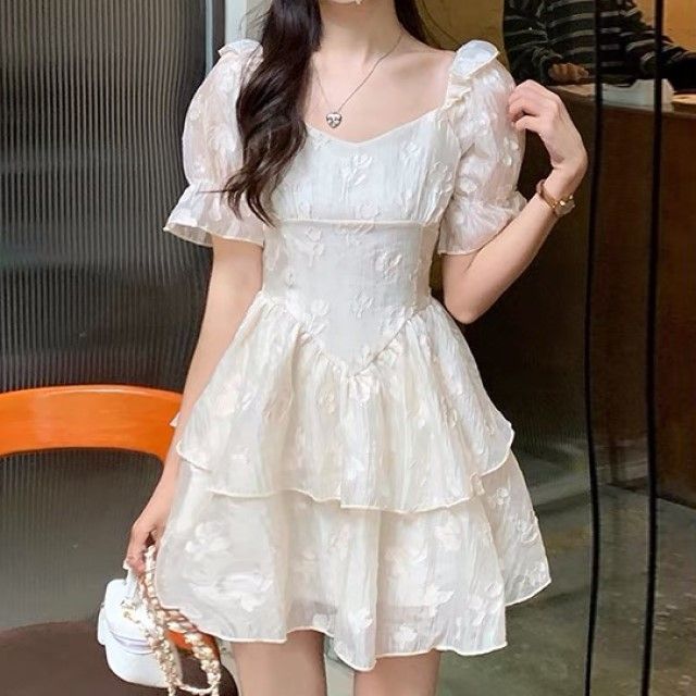 Fairy Grunge Dress Bulopulo Short-Sleeve Mesh Tiered Mini Dress YesStyle