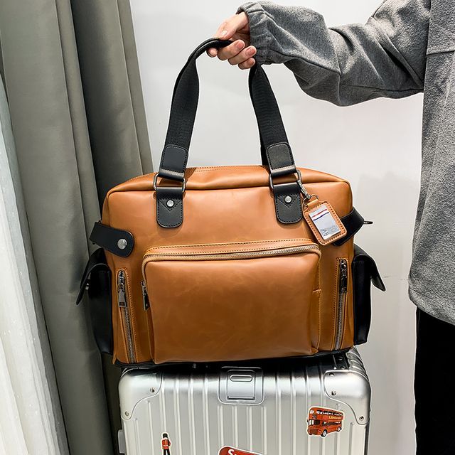 BagBuzz-Faux Leather Carryall Bag