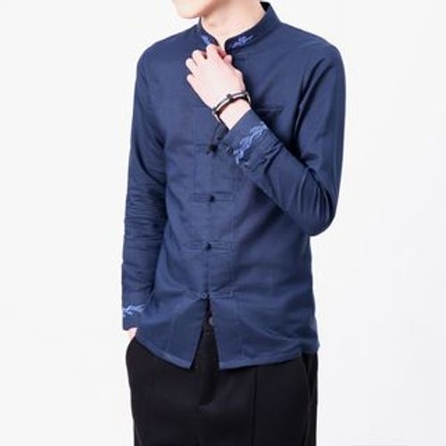 Knotted Collar Long-Sleeved Shirt - Ready to Wear