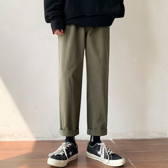 GRAYCIOUS-Mid Rise Cropped Straight Leg Pants