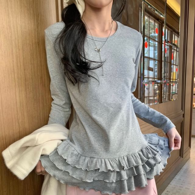 ruffle hem t shirt dress T-shirt Dress