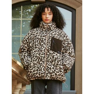rolarola "Snug Club" Reversible Leopard Fleece Padded Jacket